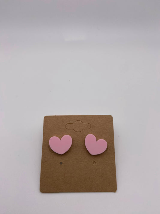 Pink Heart Stud