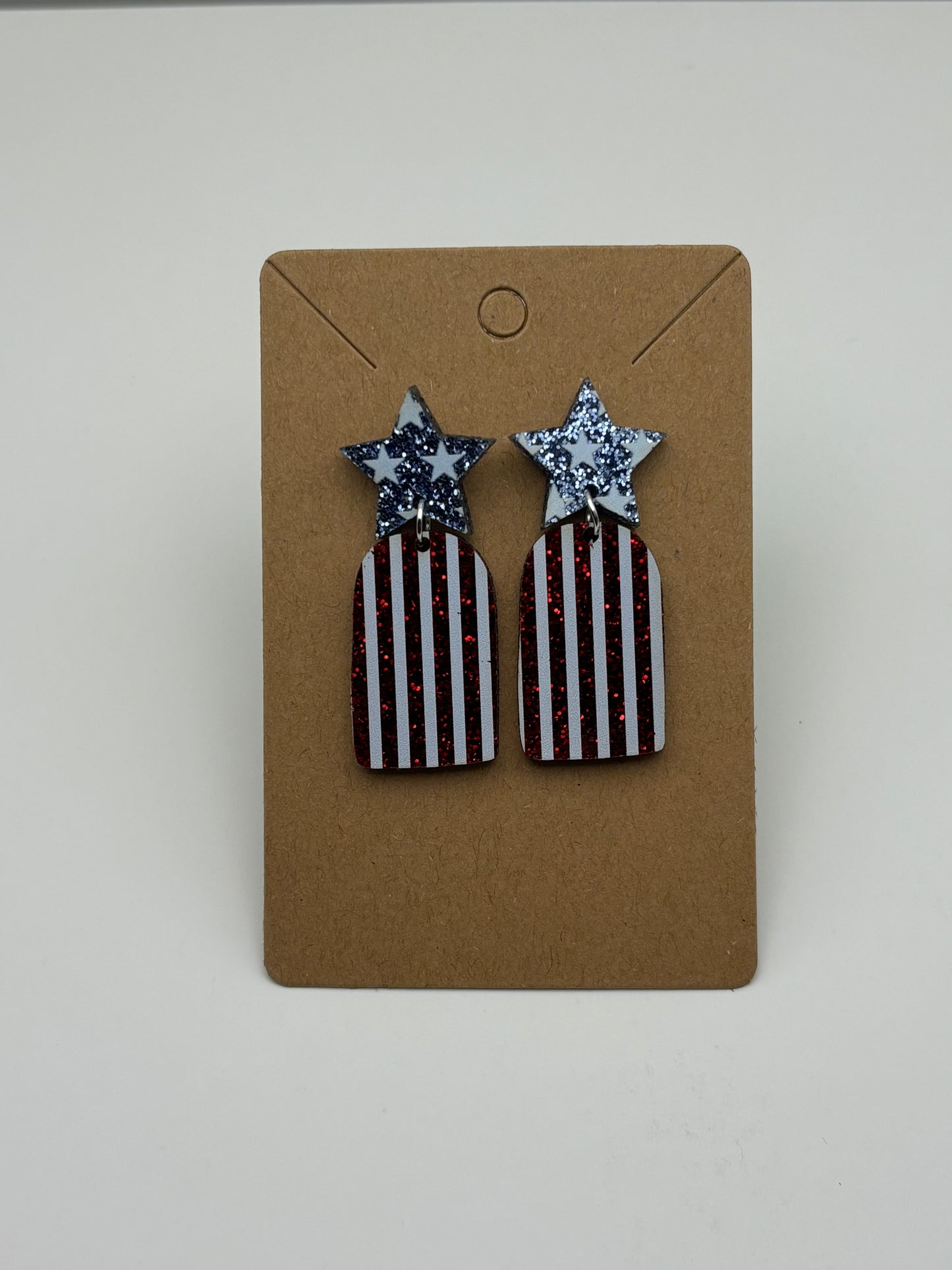 Patriotic Stars and Strips with posts